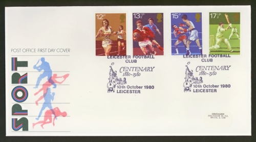 1980 Sport on Post Office cover Leicester FDI