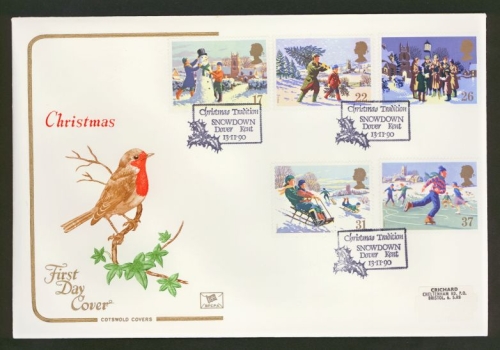 1990 Christmas on Cotswold cover Snowdown Dover FDI