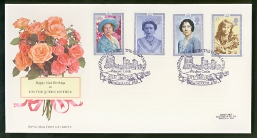 1990 Queens Birthday on Post Office cover Windsor Castle oval FDI