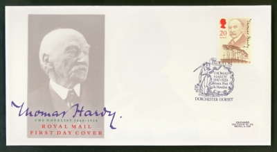 1990 Thomas Hardy on Post Office cover Dorchester FDI