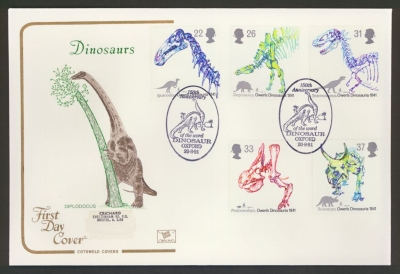 1991 Dinosaurs on Cotswold cover Oxford FDI