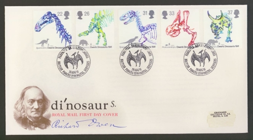 1991 Dinosaurs on Post Office cover British Forces FDI