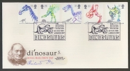 1991 Dinosaurs on Post Office cover Museum London FDI