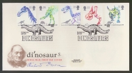 1991 Dinosaurs on Post Office cover Plymouth FDI