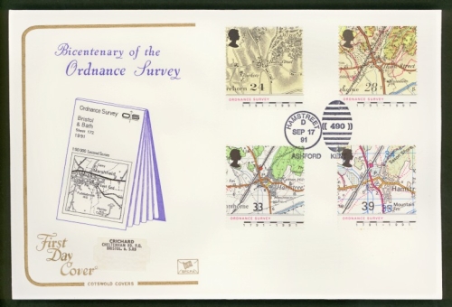 1991 Maps on Cotswold cover with D490 Hamstreet FDI