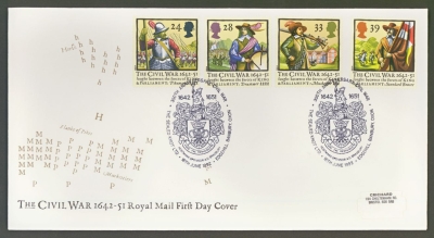 1992 Civil War on Post Office cover Edgehill Banbury FDI