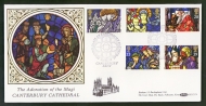 1992 Christmas on Benham cover with Canterbury FDI