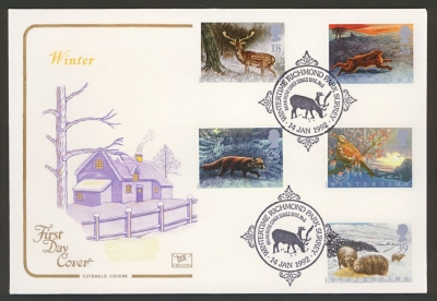 1992 Wintertime on Cotswold cover Richmond Park FDI