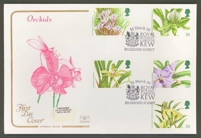 1993 Orchids on Cotswold cover Kew Gardens Richmond FDI