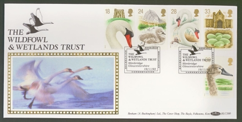 1993 Swans on Benham cover Slimbridge FDI