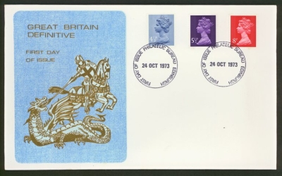 1973 24th Oct 4½p - 8p on Thames cover with Bureau FDI