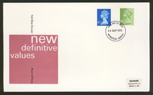 1975 24th Sept 6½p + 8½p on Post Office cover Windsor FDI