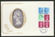 1976 10th Mar 10p Booklet Pane on Cotswold cover Windsor FDI