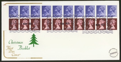 1978 15th Nov Christmas Book Pane on Cotswald cover Windsor FDI