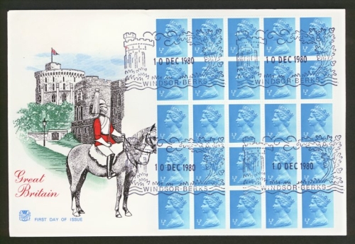 1980 10th Dec ½p PCP on Stuart cover Windsor FDI