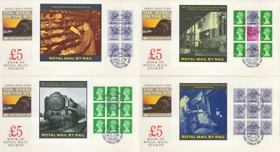 1986 18th March British Rail 4 panes on 4 Post Office covers Crewe FDI