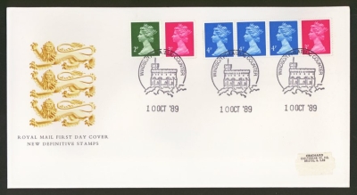 1989 10th Oct Coil strip on Post Office cover cover Windsor FDI