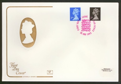 1989 22nd Aug 2nd + 1st Class Harrison Imperf edge on Cotswold cover Windsor FDI