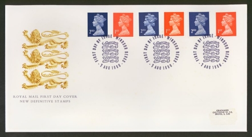 1990 7th Aug 2nd + 1st Class 6v Set on Post ofice cover Windsor FDI