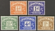 1951 New Colours  D35-39 Set of 5 M/M