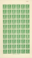 Guernsey 1941 ½d Emerald Green SG 1a A complete sheet of 60