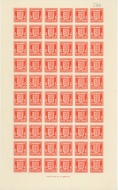 Guernsey 1941 1d Scarlet SG 2 A complete sheet of 60