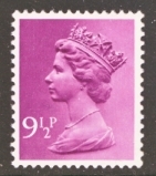 1971 Machin 9½p Purple variety missing phosphor SG 884y Cat £22