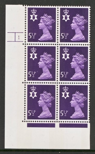 N19 5½p Violet 2 Bands.