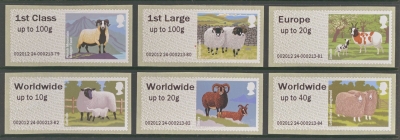 2012 Sheep FS27-29 + 30-32 Set of 6 values