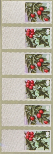 2014 1st class Winter Greenery 6v Missing Text (the source codes and value)