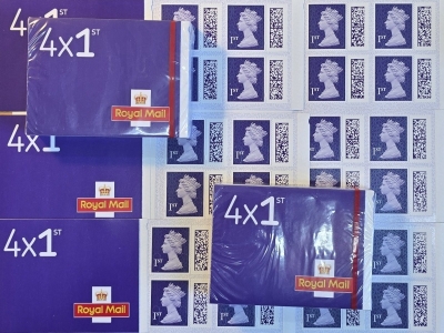 1st Class Self Adhesive Barcoded Stamps for Postage x 100 (Face Value £165) Save 22% that's a £37 Saving