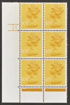 SG  X890 10½p Yellow 2 Bands