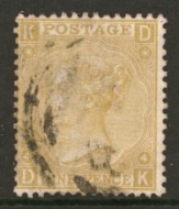 1867 9d Straw SG 110 Fine Used