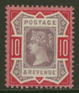 1887 10d Dull Purple and Deep Dull Carmine SG 210a