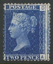 1858 2d Blue SG 46 Plate 15 Fresh M/M