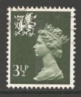 SG W17 3½p Olive 1 Band FU