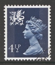  SG W18 4½p Blue FU