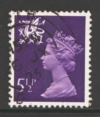 SG W21 5½p Violet 1 Band FU