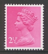 1971 Machin 2½p Magenta SG 851y missing phosphor 