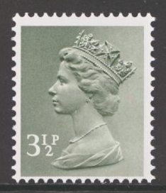 1971 Machin 3½p Olive Grey SG 858y missing phosphor 