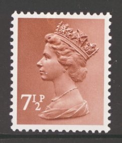 1971 Machin 7½p Chestnut SG 877y missing phosphor 