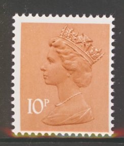 1971 Machin 10p Orange SG 886y missing phosphor 