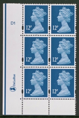 SG Y1677 12p Blue Green 2 Bands