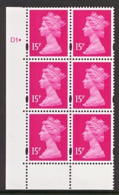 SG Y1679 15p Magenta 2 Bands