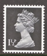 1½p Black 2B SG 848 PVA