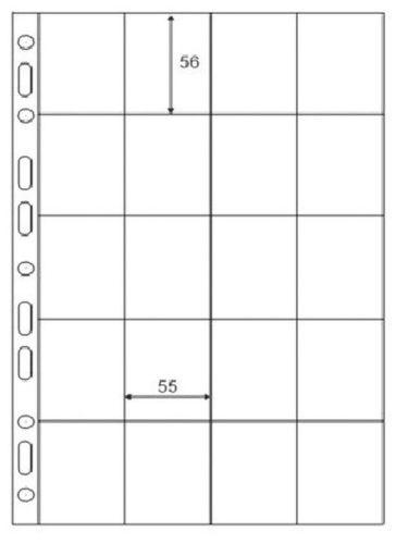 Cosmic 20 Vertical Pockets: (10 pages per packet) Size of pockets: 50mm H x 55mm W