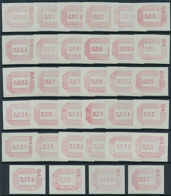 1984 Frama ½p-17p Set of 34