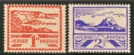 1944 1d+2½d Newsprint