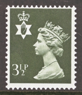 SG  N16 3½p  Olive 1 Band.