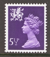 SG  W20 5½p Violet  2 Bands